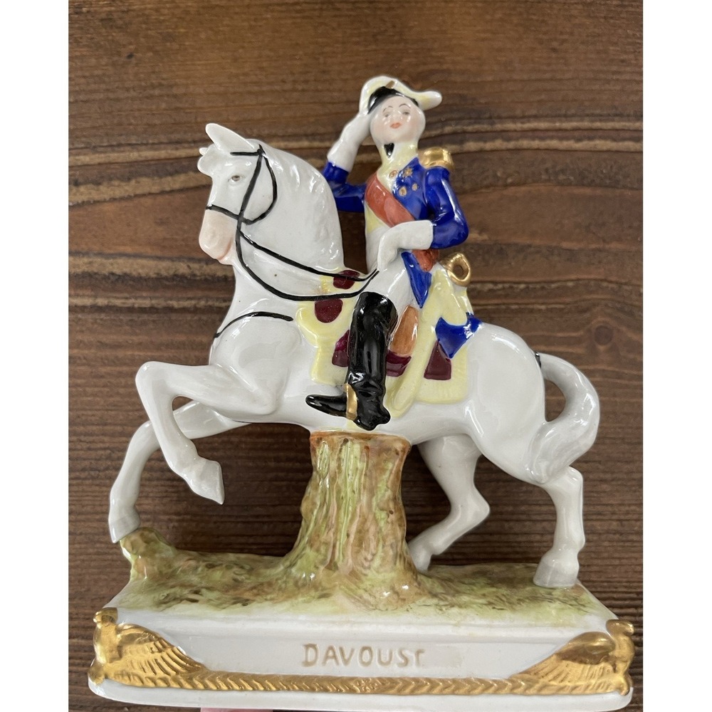 Sitzendorf Porcelain Figurine Davoust Napoleonic Marshal Horse Made in Germany